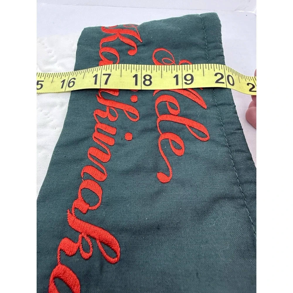 Hawaiian CHRISTMAS STOCKING 100% hand quilted/appliquéd Red Hibiscus Green 20